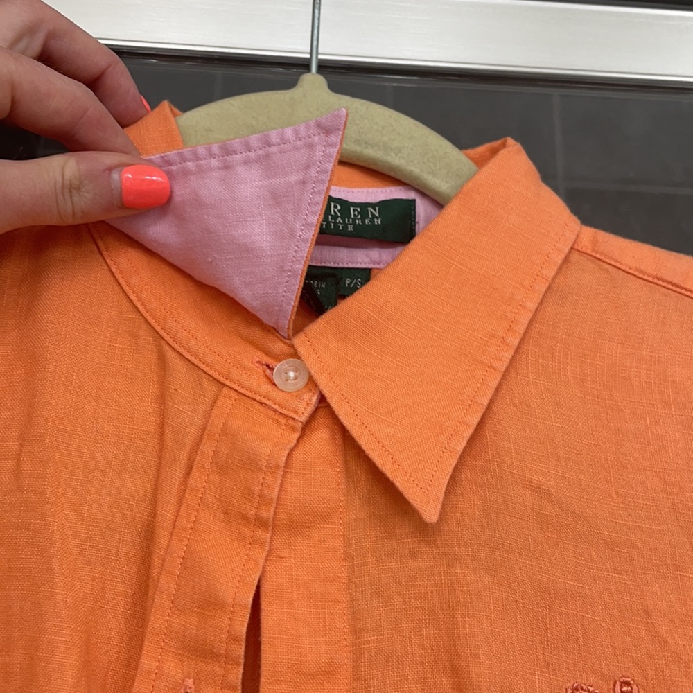 Ralph Lauren Orange Oxford Button up